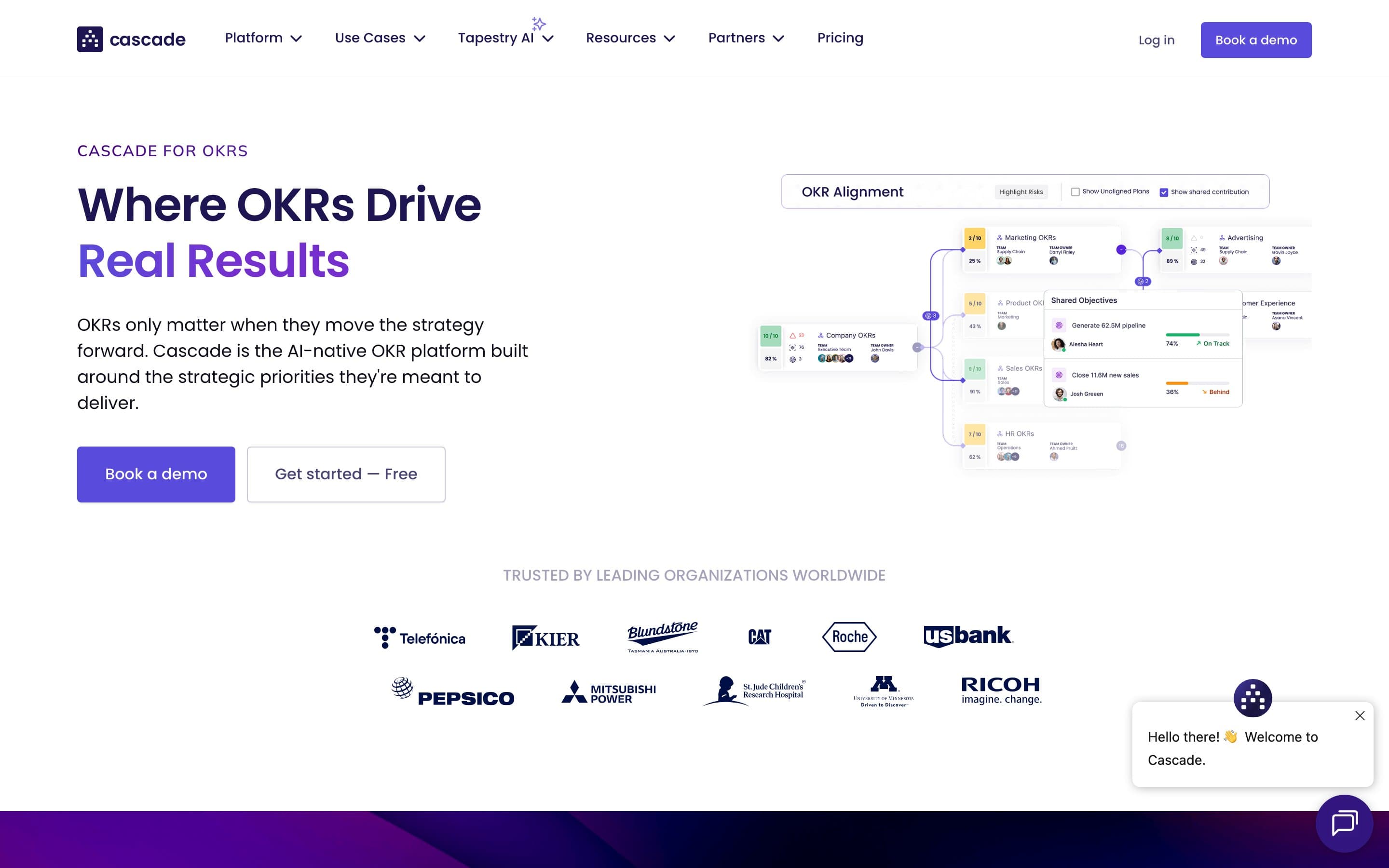 Cascade OKR product page