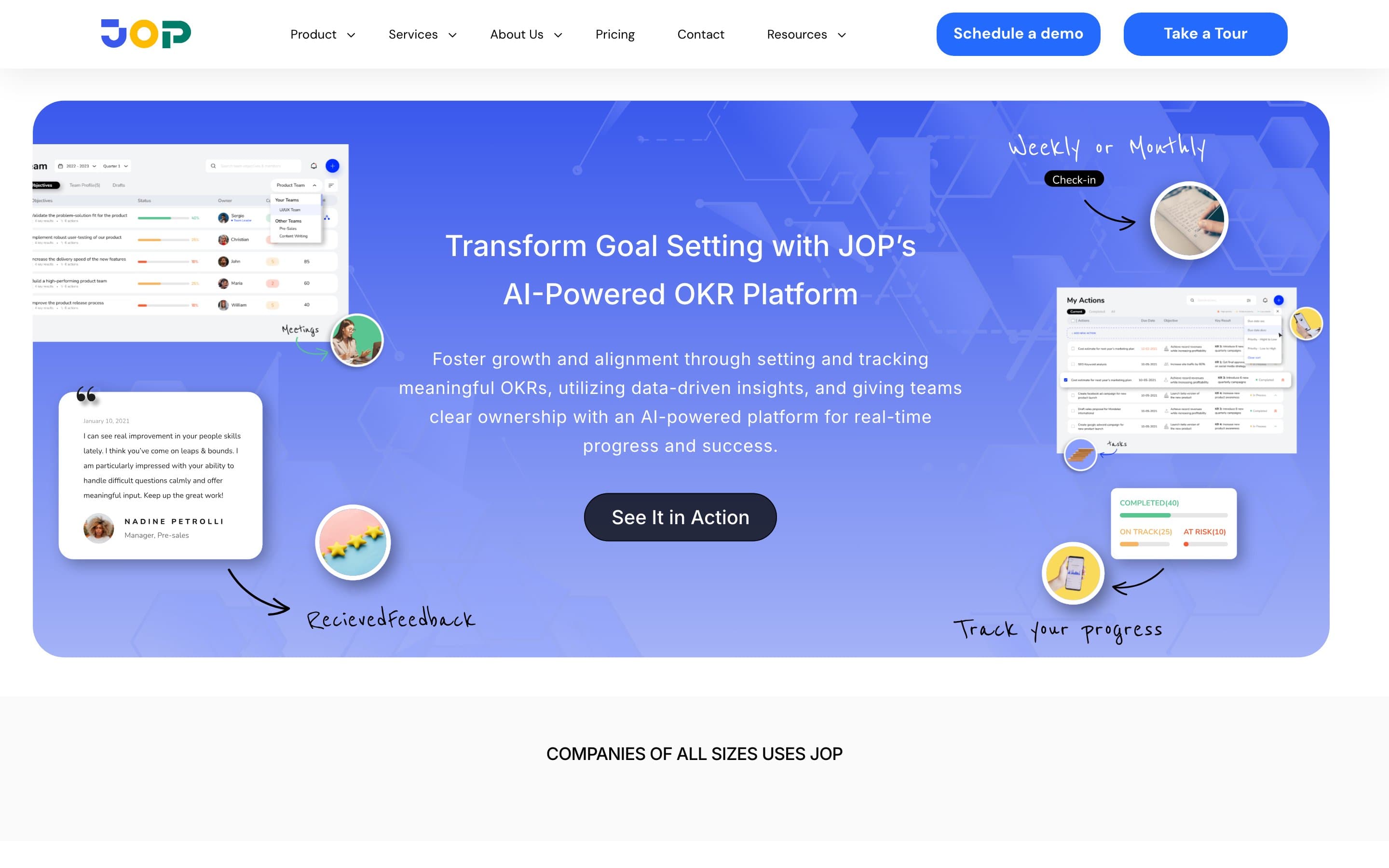 JOP OKR product page