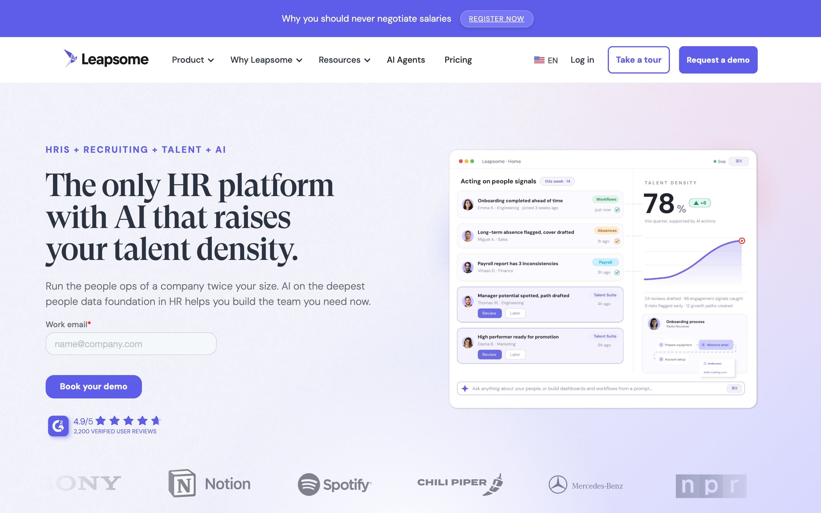 Leapsome website