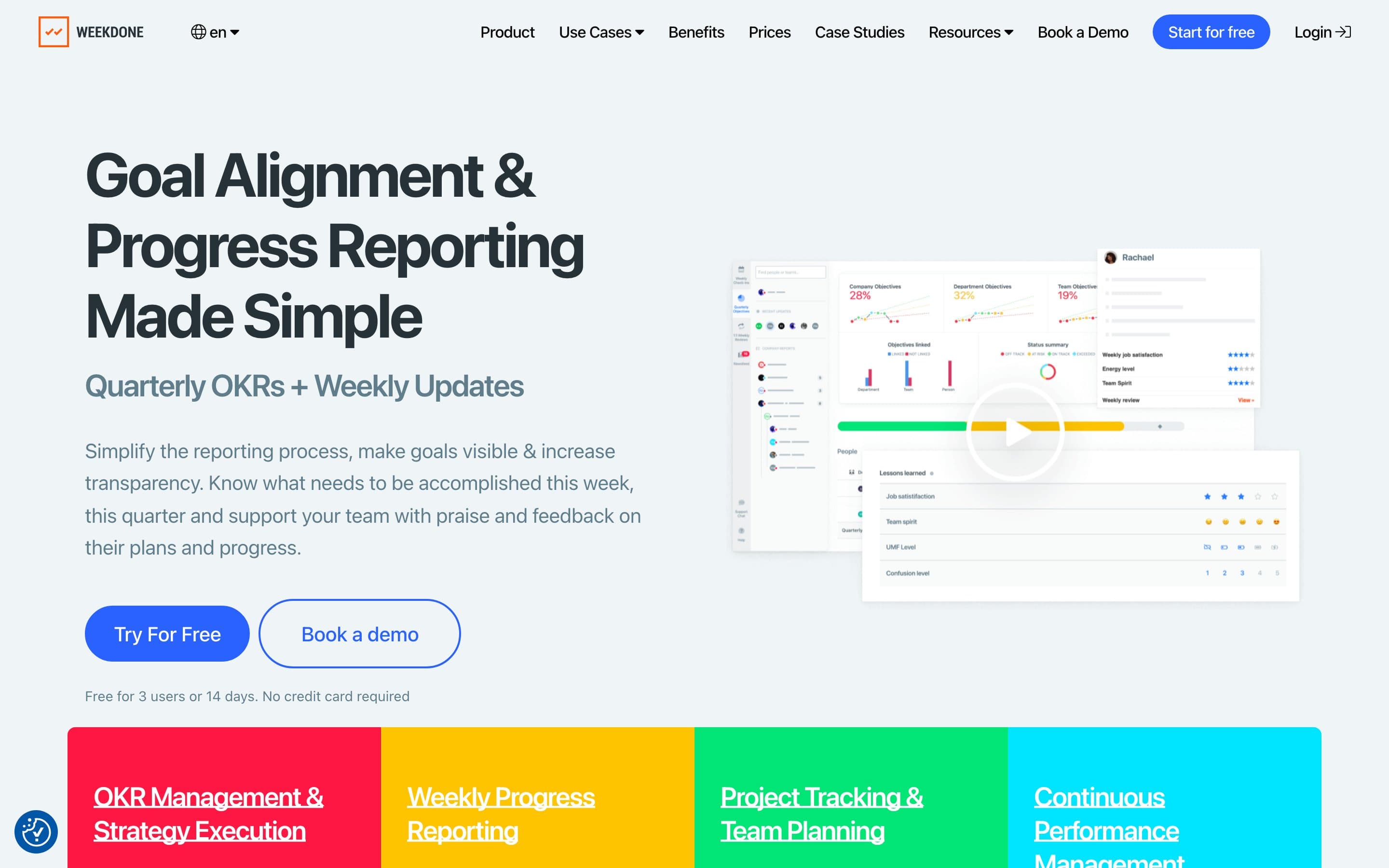 Weekdone website