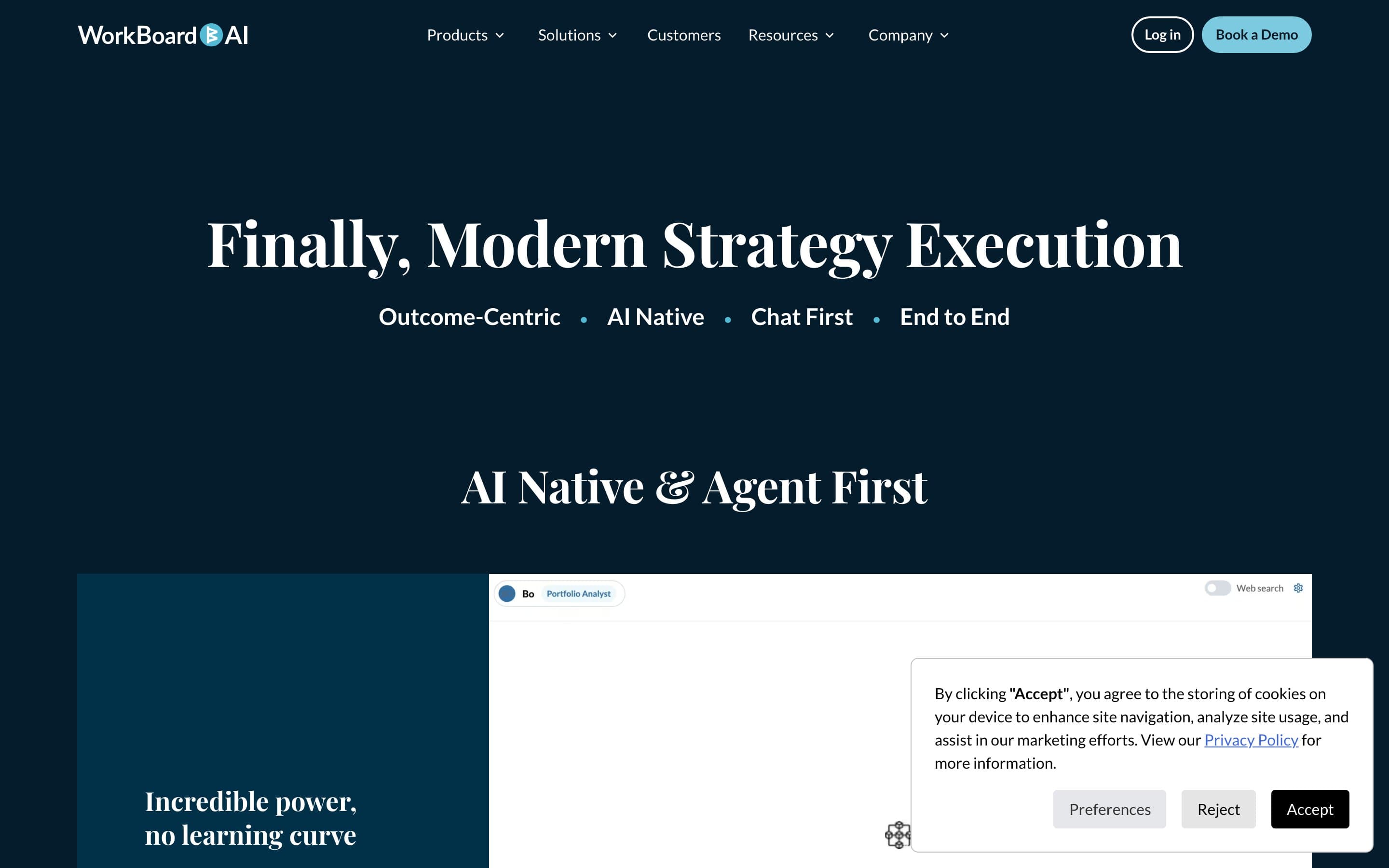 WorkBoard OKR product page